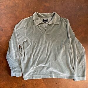 Todd Snyder Sage Green Velour Cotton Shirt Men’s Medium M